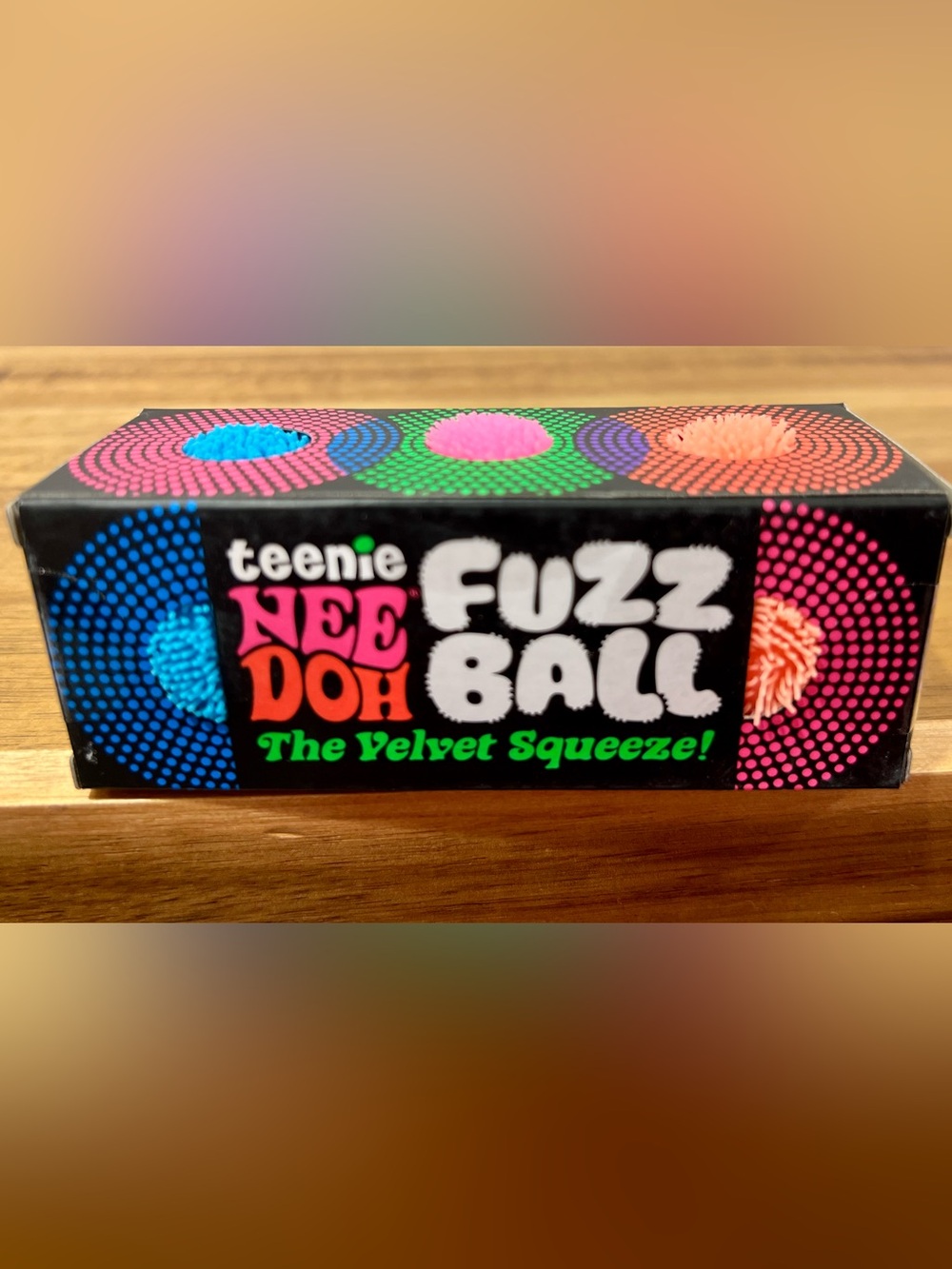 🔥Teenie NeeDoh Fuzz Ball 3-Pack Velvet Squeeze-Blue, Pink & Orange🩵🩷🧡